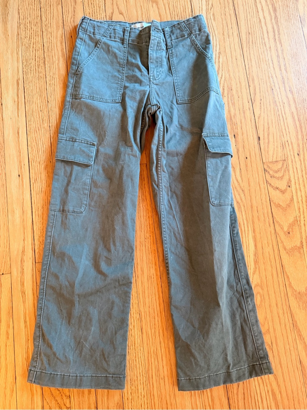 abercrombie kids Olive Cargo Pants with Side Pockets